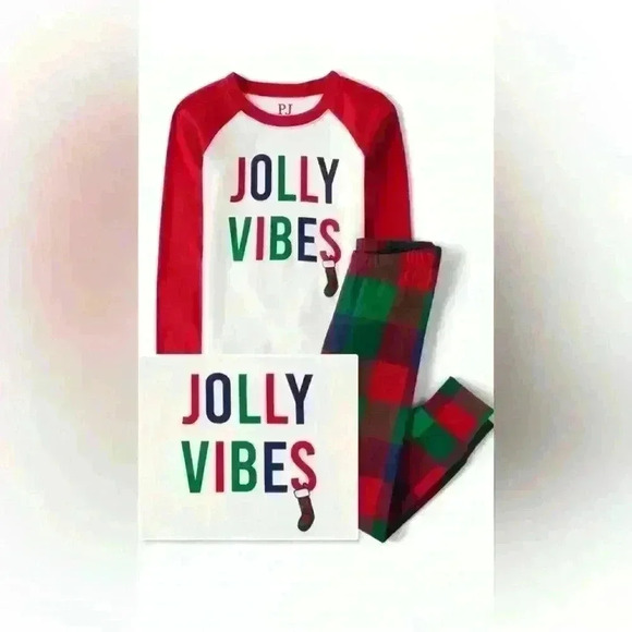 NEW! Several sizes family PJ Place Jolly Vibes Christmas matching pajamas!
